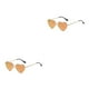 thumbnail image 2 of Sonducket Gafas de sol en forma de corazón Marco de metal dorado y lentes Tac para protección solar elegante Gafas de sol reflectantes rojas rojo reflectante 2Conjunto, 2 of 6