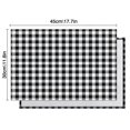 thumbnail image 6 of Black White and Gray Checkerboard Pattern Summer Placemats Table Placemats Set Of 4-Linen Kitchen Washable Placemats Table Mats 11.8"x17.7" Non-Slip Heat Resistant, 6 of 6