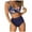 Navy, variant on VerPetridure Women's Bikini Sets Two Piece Swimsuit High Waisted V Neck Twist Front Adjustable Spaghetti Straps Bathing Suit for Women