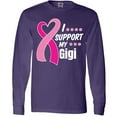thumbnail image 3 of Inktastic Breast Cancer Awareness I Support My Gigi with Pink Ribbon Long Sleeve T-Shirt, 3 of 5