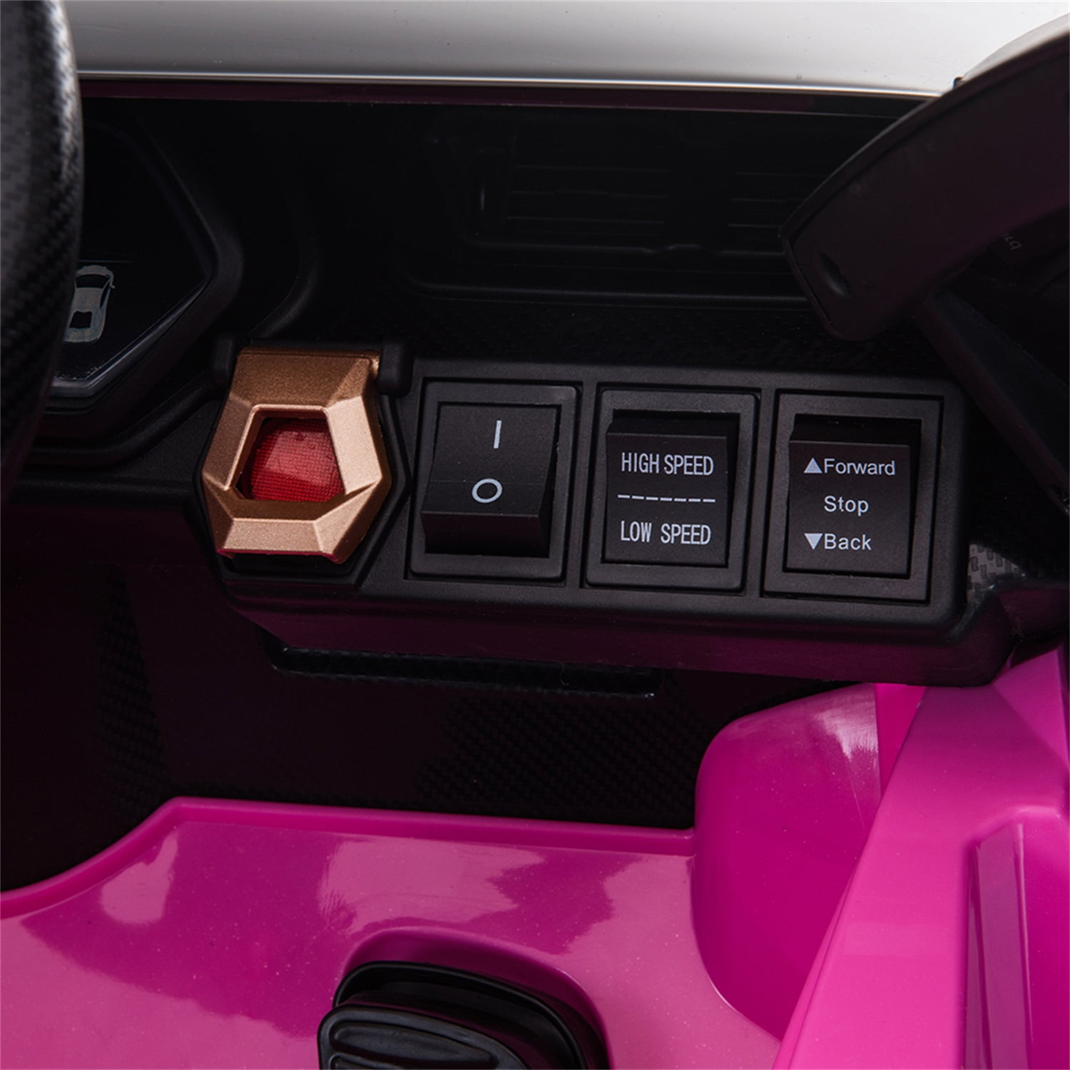 CIPACHO Kids Electric Ride On 12V Licensed Lamborghini SIAN Battery Powered Sports Car Toy with 2 Speeds, Parent Control, Sound System, Pink