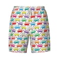 thumbnail image 4 of Lsque Mens Swim Trunks Colorful Bus Pattern - Bathing Suit Compression Liner - Beach Swim Shorts Swimwear - (S-3XL) - Stretch Quick Dry -3X-Large, 4 of 9