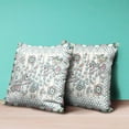thumbnail image 3 of Amrita Sen Designs  18 x 18 in. Pond Peacock Suede Zippered Pillow with Insert - Multi Color, 3 of 5