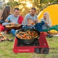 thumbnail image 4 of Vivicreate 8500 BTU Portable Stove, Camping Stove, Butane Stove,Butane Burner, Outdoor stove (Red), 4 of 7