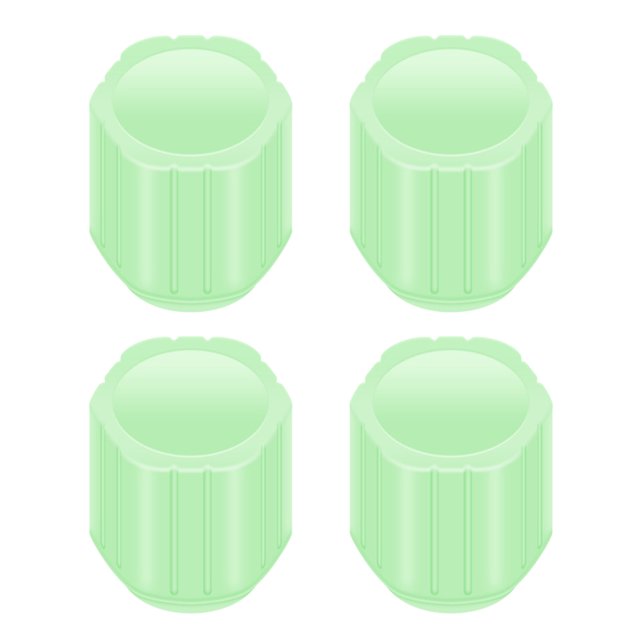 Tapa del vástago de la válvula de la rueda, 4 piezas Tapa fluorescente del vástago de la válvula de la rueda Tapa del vástago de la válvula del neumático Construida para el futuro