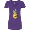 thumbnail image 3 of Inktastic Summer Pineapple Women's V-Neck T-Shirt, 3 of 5