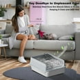thumbnail image 3 of Yiwa Stainless Steel Cat Litter Box with Lid Large Litter Box for Big Cats Non-Stick Stainless Steel Cat Boxes High Sides, Kitten Metal Boxes, Anti-Leakage, Easy to Clean 8''Deep, 3 of 5