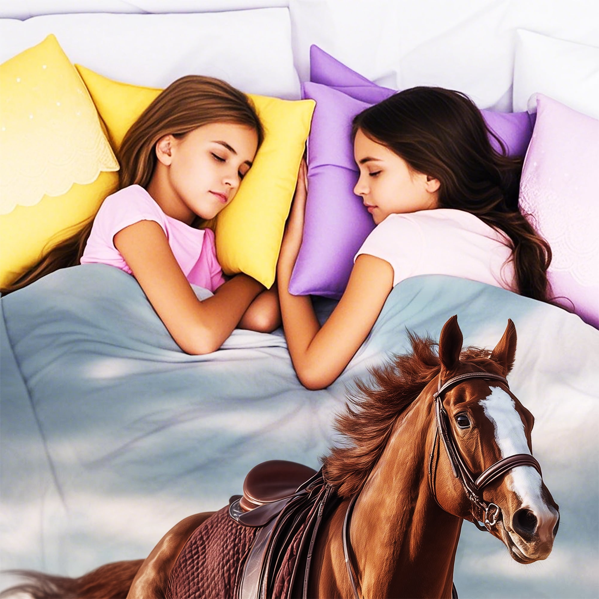 Flannel Fleece Throw Blanket, Soft Large Throw Blanket, Lightweight Cozy Plush Throw Blanket Fit Sofa Bed, 30"x40", Horse