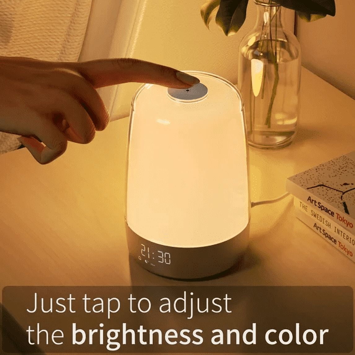 【Buy 1 Get 1 Free】Hansang Sunrise Alarm Clock with RGB Light, 3 Brightness Levels – Includes Free Bluetooth Speaker with Night Light