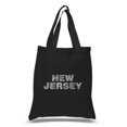 thumbnail image 1 of LA Pop Art Small Word Art Tote Bag - NEW JERSEY NEIGHBORHOODS, 1 of 2