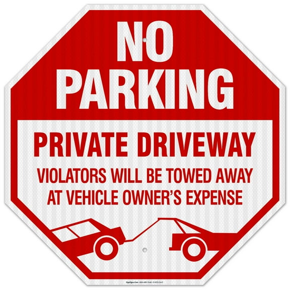 Private Driveway Sign, No Parking Sign,