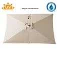 thumbnail image 3 of C-Hopetree Rectangular Outdoor Patio Market Table Umbrella with Tilt 6.5 x 10 ft, Beige, 3 of 7