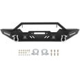thumbnail image 2 of ECCPP Textured Black Front and Rear Bumper Fits For Jeep Wrangler 1987-2006 Heavy Duty Steel Bumper with D-ring and LED Lights, 2 of 5