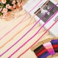 thumbnail image 4 of 4Pcs Colorful Wave Ribbon Sewing Rick Rack Trim Polyester Mixed Color Bending Fringe Trim Woven Fabric Lace Ribbons 0.2Inch, 4 of 6