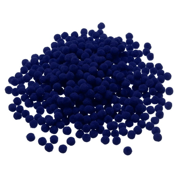 Uxcell Pompons, Petites Pompons Boules Duveteuses Pompons d'Artisanat pour Bricolages Arts Bricolage Décorations Bleu Foncé