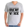thumbnail image 1 of Awkward Styles Men's Don`t Make Me Use My Baseball Dad Voice Graphic V-neck T-shirt Tops Gift for Sport Dad, 1 of 4