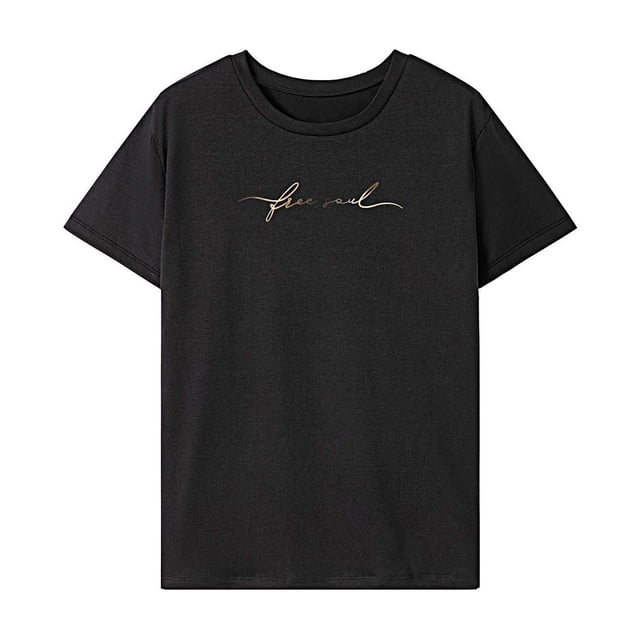 Camiseta para mujer Verano Suave Clásico Recuerdo Elegante Verano Tops para desplazamientos SG