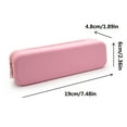 thumbnail image 3 of Twfbrm Silicone Pencil Case, Aesthetic Design Solid Pink Pencil Pouch with Zipper, Waterproof Large Capacity Makeup Brush Holder Portable Stationery Storage Bag Office Supplies, 3 of 8
