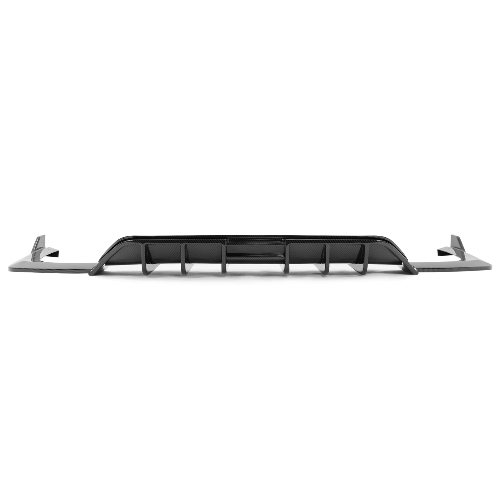 Ikon Motorsports Rear Bumper Lip Compatible with 2021-2024 Kia K5 GT-Line 3PCS Carbon Fiber Print Rear Diffuser Splitters Injection PP