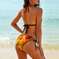 thumbnail image 2 of Autumn Maple Leaves Women's Bikini V Neck Swimsuit Set 2 Piece Over Size Bathing Suit Side Triangle Bathing Suit, 2 of 9