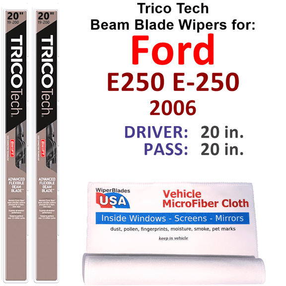 2006 Ford E250 E-250 Beam Blade Wipers (Set of 2)