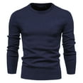 thumbnail image 3 of Awdenio Sweaters for Men Slim Fit Round Neck Casual Pullover Basic Twist Patterned Knitted Long Sleeved Fall Winter Top Sweater, 3 of 4
