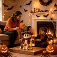 thumbnail image 6 of Halloween Resin Ghost with Broom Figurine, Adorable Handcrafted Halloween Decor for Rustic Fall Tiered Tray and Mantel Display, 6 of 8