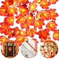 thumbnail image 4 of Scidweet Fall Maple Leaves Garland, 3 Pack 30FT 60 LED String Lights Fall Decorations for Home Patio Party Garland Thanksgiving Halloween Decor, 4 of 9