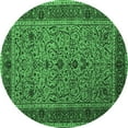 thumbnail image 1 of Ahgly Company Indoor Round Persian Emerald Green Traditional Area Rugs, 4' Round, 1 of 4