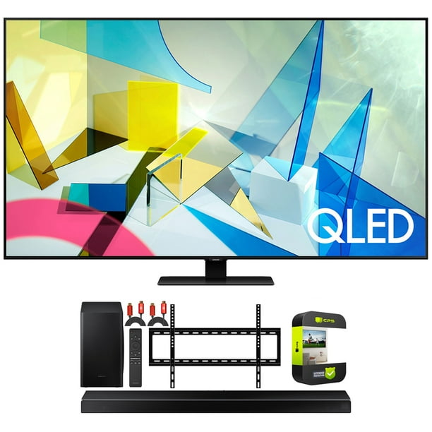 Samsung 75 Qn75q80ta Q80t Qled 4k Uhd Hdr Smart Tv 2020 Theater Surround Sound Bundle With Samsung Hw Q60t 5 1ch Soundbar Wall Mount 2 X Deco Gear Hdmi Cables Walmart Com Walmart Com