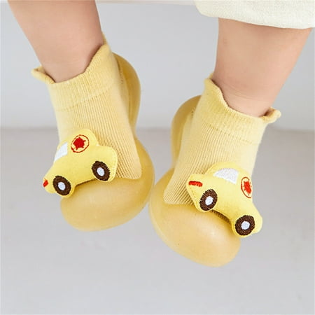 

eczipvz Baby Shoes Boys Girls Animal Cartoon Socks Shoes Toddler WarmThe Floor Socks Non Slip Wrestling Shoes (Yellow 9 Toddler)