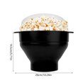 thumbnail image 3 of Cuencos de silicona para palomitas de maíz Cubo de palomitas de maíz plegable para microondas Utensilios de cocina (Negro), 3 of 7