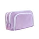 thumbnail image 2 of Pencil Case 027 Purple: Capacious Oxford Cloth Stationery Organizer with Zipper for School and Office, Holds Pens, Pencils, Makeup, Estuche de lápices 027 Púrpura: Organizador de papelería espacioso d, 2 of 7