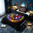 thumbnail image 3 of meiyoeat Rose Floral Dragon Twin Comforter Sets for Kids Boys Girls, Cartoon Romantic Animal Bedding Set, Multicolor, Black Reversible, 2pcs, 1 Comforter and 1 Pillowcase, 3 of 6