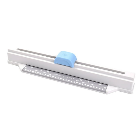 30 Holes Punchersliding Paper Hole Puncher, 30 Holes Punches Manual Paper Puncher for Looses Leaf Sheets Office Supplies