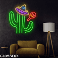 thumbnail image 2 of Glowneon Mexican Cactus Neon Led, Desert Cactus For Mexican Home Deco, 2 of 5