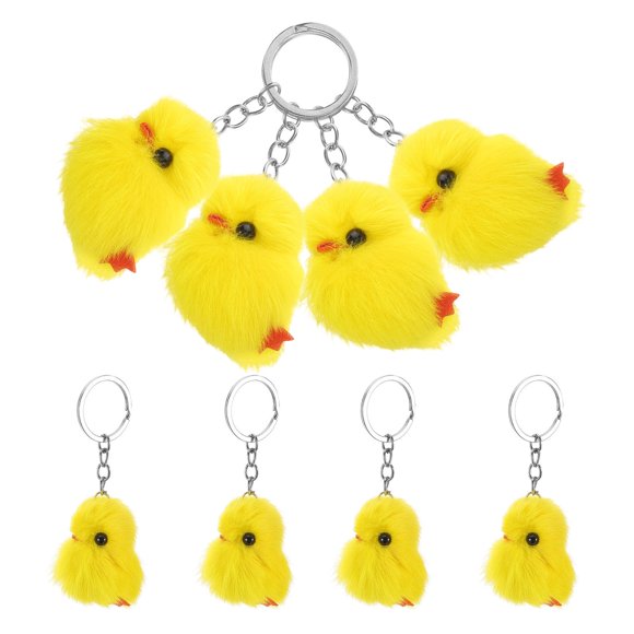 BESTYASH 8Ud Llavero Pollito Y Compacto En Color Amarillo Para