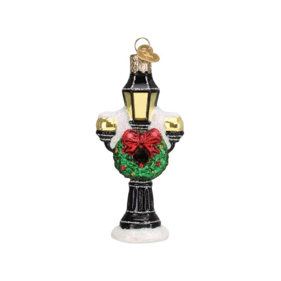 Old World Christmas Blown Glass Ornament for Tree, Christmas Lamp Post
