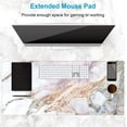 thumbnail image 2 of Extended Gaming Mouse Pad (35.4x15.7 inch 3mm Thick), Soft Cute Extra Large XXL Waterproof Desk Mouse Keyboard Mat with Non-Slip Rubber Base & Stitched Edges, for Working/Game, Colorful Marble, 2 of 6