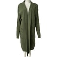 thumbnail image 3 of Women'S Long Cardigan Sweaters Chunky Open Front Oversized Slouchy Knit Fall Trendy Coatigan Jackets Green L, 3 of 5