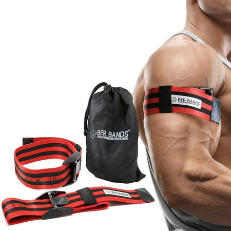 Occlusion Training Bands by BFR Bands PRO X Model, 2 Pack, Blood Flow Restriction Bands with Research-Backed 2