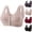 Black, variant on Dxzfnsa Women's Front Closure Racerback Bras Plus Size Full Coverage Supportive Underwire Plunge Unlined Bra (Pink,XXXXL)
