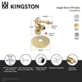 thumbnail image 4 of Kingston Brass CC53302KLK 5/8-Inch O.D. Comp x 3/8-Inch O.D. Comp Quarter-Turn Angle Shut-Off Valve with Flange in Polished Brass, 4 of 5