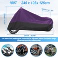 thumbnail image 4 of Unique Bargains 190T XL Motorcycle Motorbike Cover Waterproof Rain Dust Sun Outdoor Protection Black&Purple, 4 of 7