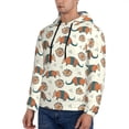 thumbnail image 3 of Picia Colorful Armadillos1 Pattern Casual Men's Hoodie - Lightweight Hooded Sweatshirt with Kangaroo Pocket, Comfortable Pullover for Everyday, Travel-4X-Large, 3 of 7