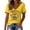 Yellow#9527, variant on Women's Cinco De Mayo Short Sleeve Tshirts V Neck Skeleton Dabbing T-Shirts Mexican May 5Th Tee Tops for Women