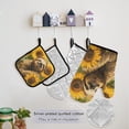 thumbnail image 5 of Sloths and Sunflowers Apron Set with Oven Mitts Pot Holders Set of 5 Kitchen Stuff Accessories, 5 of 6