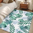 thumbnail image 4 of Green Monstera Leaves Area Rugs 2.7'x5', Small Throw Rugs for Kitchen Bedroom, Tropical Blue Palm Leaf Botanical Summer Indoor Outdoor Rug Non-Slip Low Pile Carpet Runner Reversible Floor Mats, 4 of 8