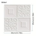 thumbnail image 2 of 30Pcs 3D Foam Tile Brick Wall Sticker Self-Stick Waterproof Ceiling Panel White1, 2 of 9