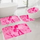 thumbnail image 1 of Juego de alfombras de baño 4 Pack de alfombras de baño de terciopelo de colores mixtos | Alfombrillas de baño gruesas y suaves antideslizantes que absorben el agua | Comodidad lavable a máquina |, 1 of 7